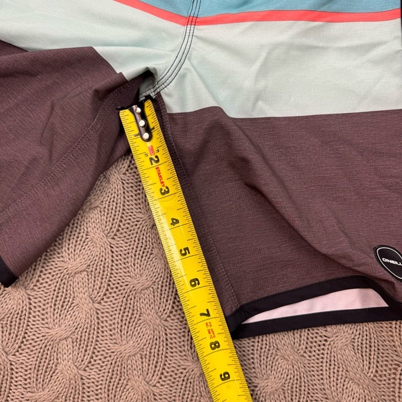 O'Neill Boys Youth Aqua and Brown Board Shorts 24/8 - Picture 7 of 13